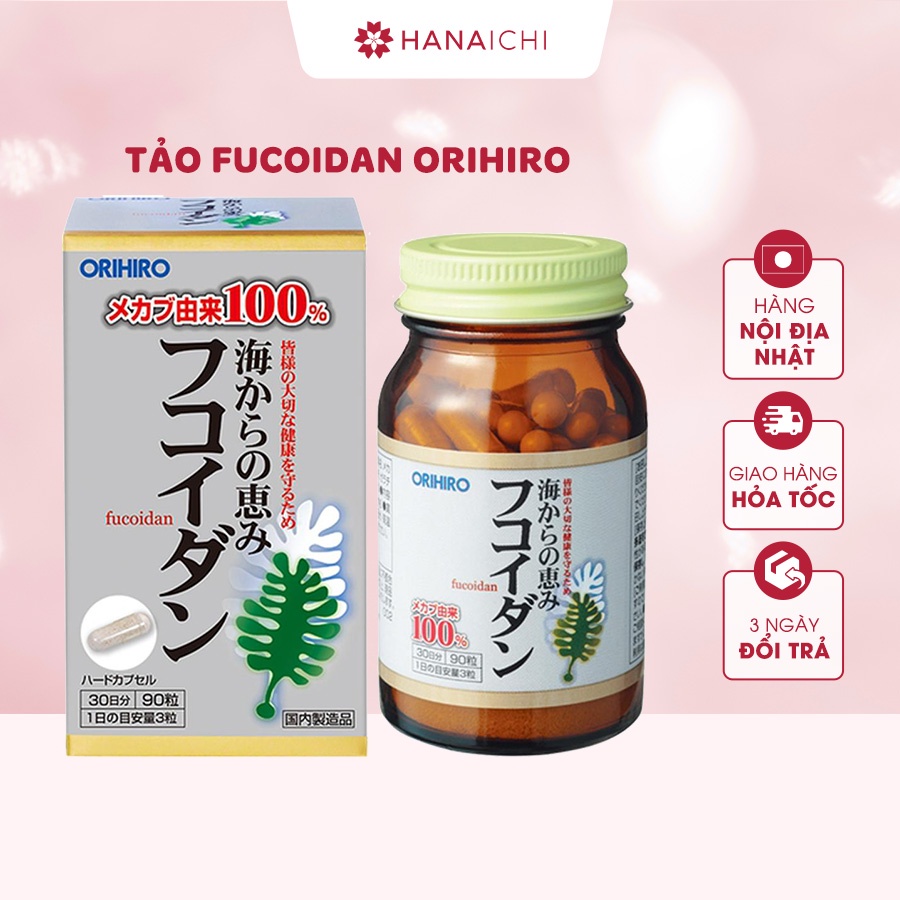 Tảo Fucoidan Orihiro 90 viên-Nội địa Nhật