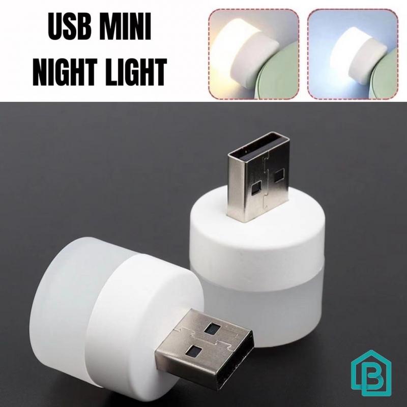 Đèn LED Tròn Nhỏ Bảo Vệ Mắt Sạc Điện Thoại / Máy Tính Cổng USB