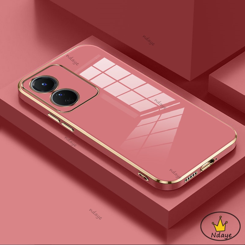 Ốp Lưng VIVO Y02S Y16 Y21 Y15S Y01 Y15A Y21S Y33T Y33S T1X Y20 Y20S Y12S Y12A Y35 2ZB Ốp Điện Thoại Viền Thẳng Màu Macaron Cho NDYZB