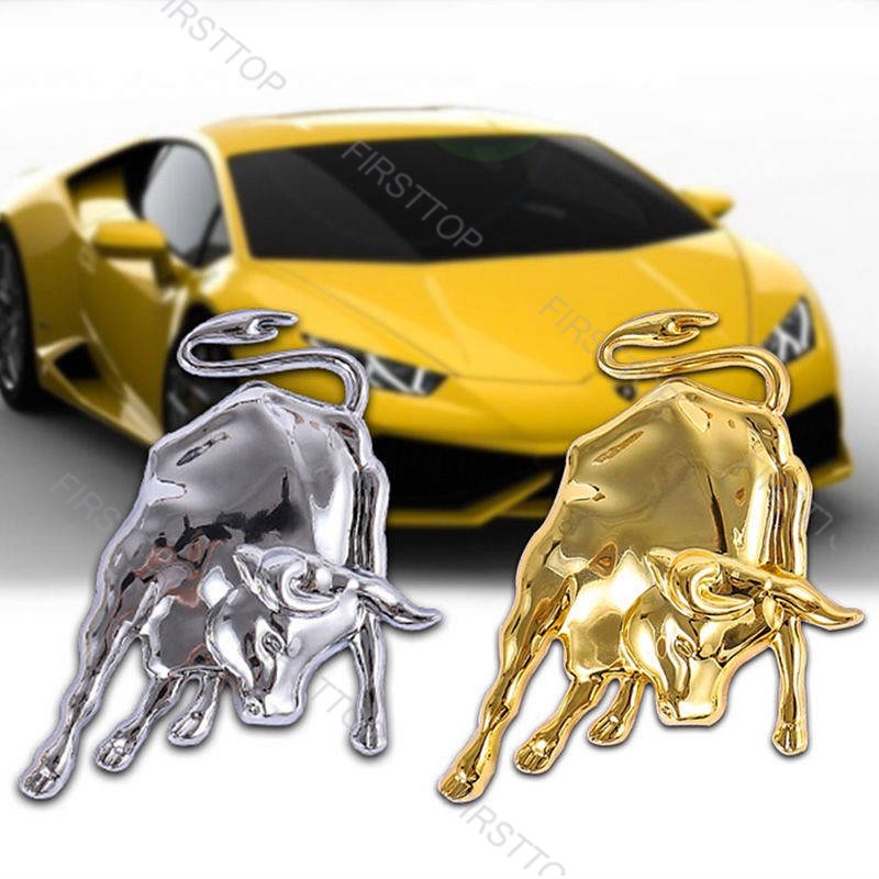 Miếng Dán Logo Lamborghini Bằng Kim Loại Trang Trí Xe Hơi