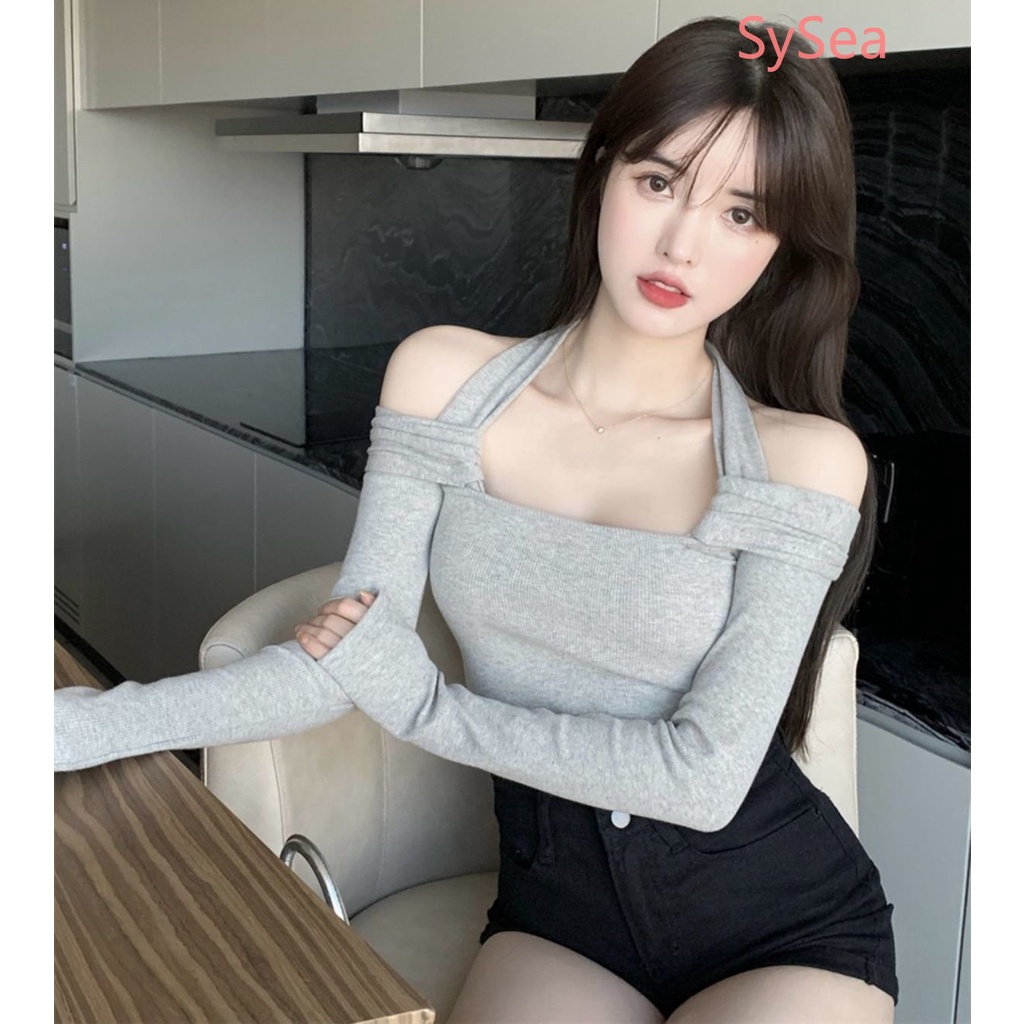 Áo Trễ Vai Màu Sắc Đơn Giản Quyến Rũ Cho Nữ