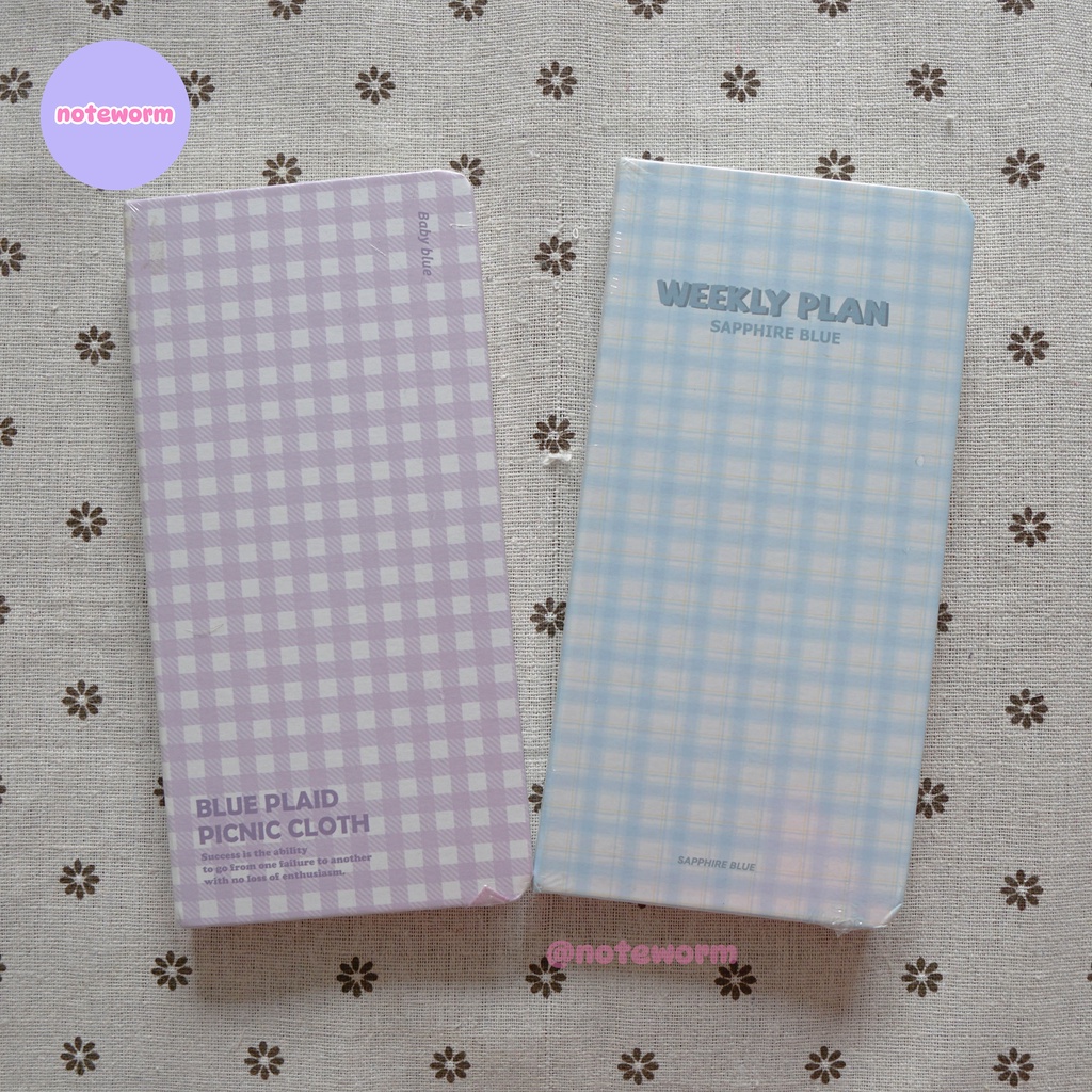 Sổ tay Slim Weekly Planner bìa Pastel ruột giấy Caro