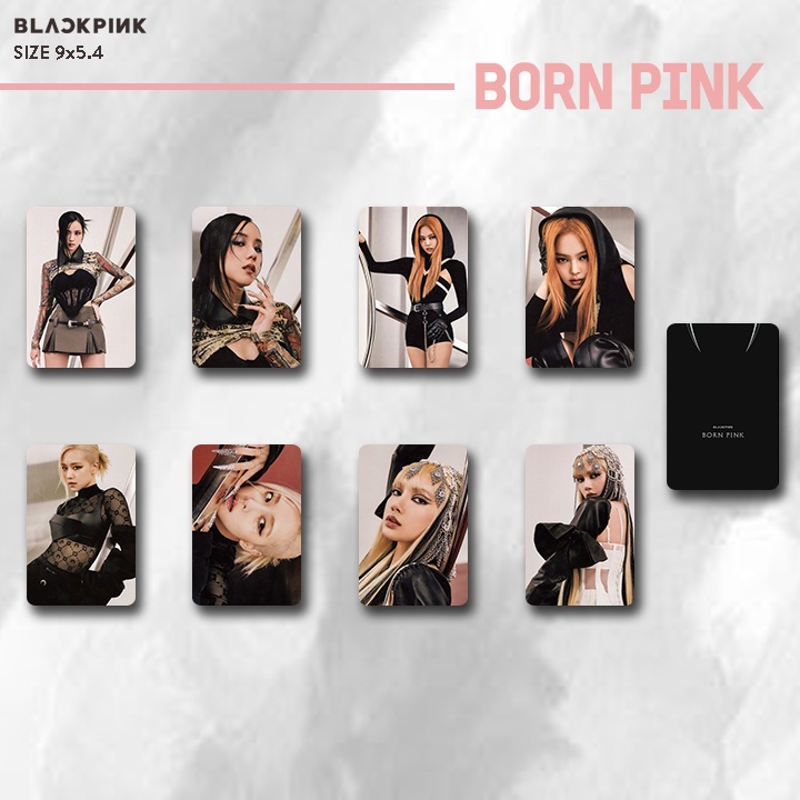 SET 8 CARD BORN PINK GRAY