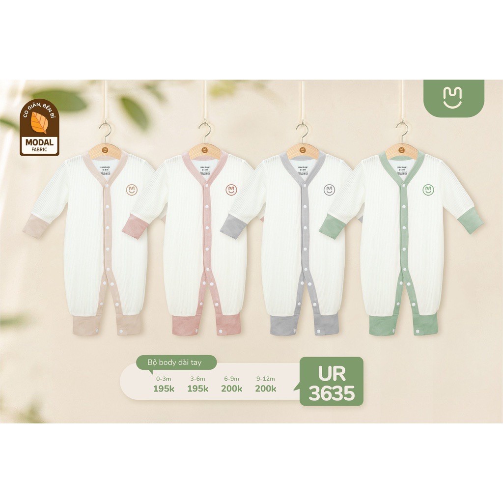 Body Dài Tay Cài Giữa Vải Modal Cho Bé UR3635