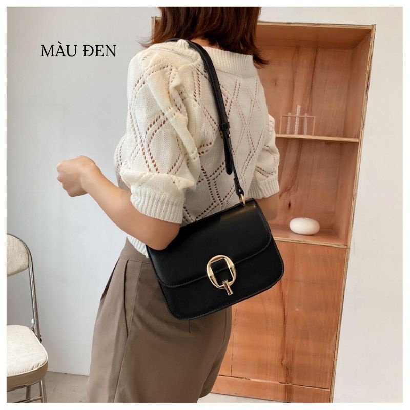 Túi xách nữ đeo vai da mềm dây cúc khóa mạ hàng xuất xịn cao cấp jumito