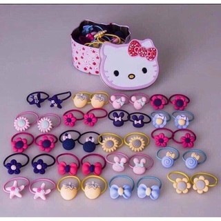 Set 40 dây cột tóc cho bé ( hộp kitty)