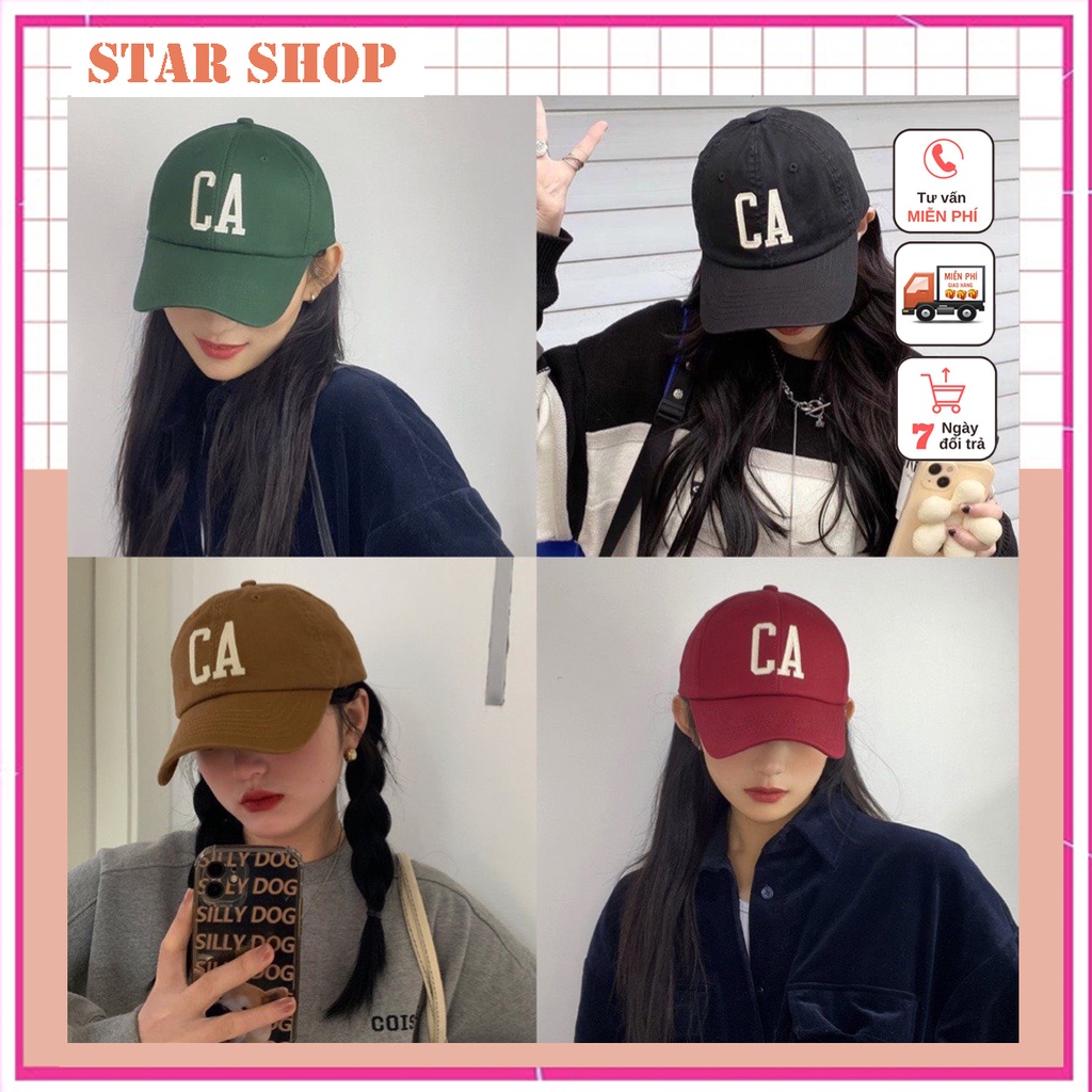 Mũ lưỡi trai Nhiều Mẫu thêu chữ thời trang Hàn Quốc nam nữ