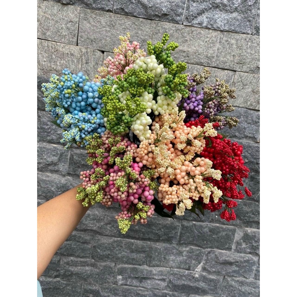 Hoa điểm 1 bụi hoa bi xốp