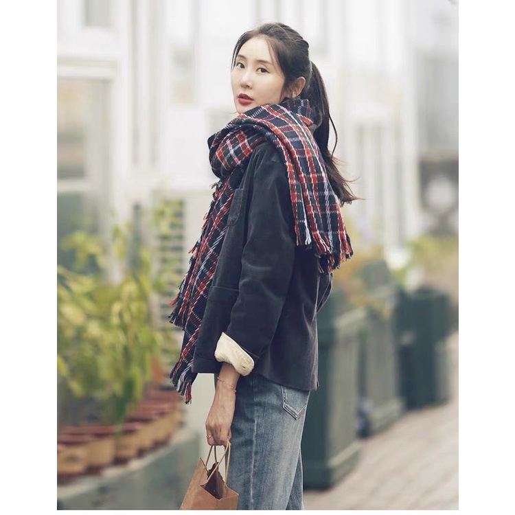 Áo vest nhung tăm ve vuông dài tay, 2 lớp ấm áp trẻ trung, thời trang thu đông 2020