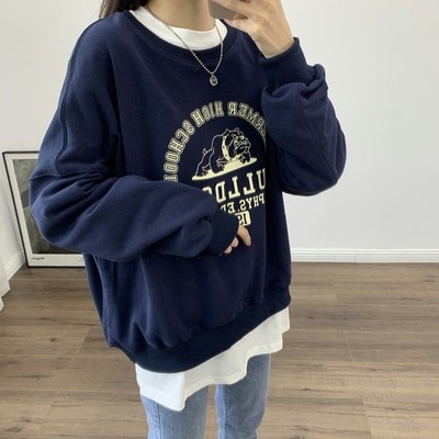 SUXI Áo Thun Nữ Dài Tay Cổ Tròn Thiết Kế Mới Đơn Giản Thời Trang Mùa Thu Theo Phong Cách Hàn Quốc