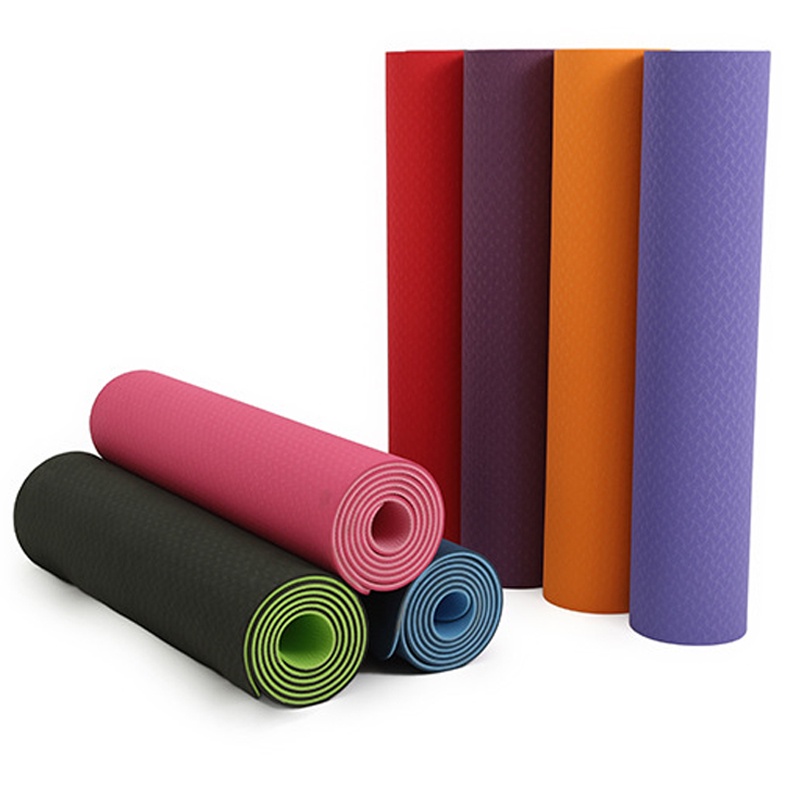 Thảm Tập Yoga, Tập Gym 2 Lớp TPE Chống Trơn Trượt, Độ Bám Cao.