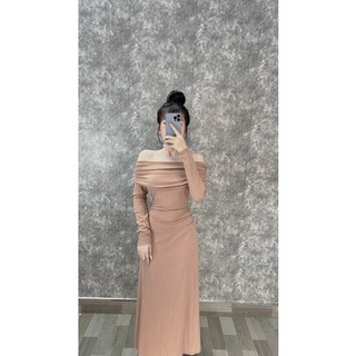 (HOẢ TỐC)Maxi bẹt vai kèm ảnh thật