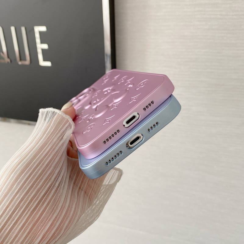 Ốp Điện Thoại Chống Sốc Họa Tiết Gấu Hợp Thời Trang Cho iPhone 14 13 12 11 Pro Max XS XR X 8 7 Plus