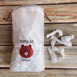 Set 100 màng bọc thực phẩm sạch,túi gấu to có chun,tái sử dụng,giá rẻ