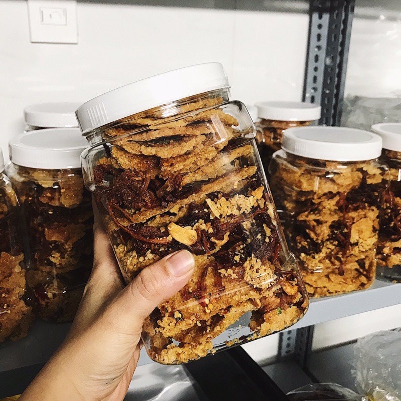 Cơm cháy lắc khô heo Hộp 500gr  TỪ ĐƠN 50K,  Hàng ngon nhà làm
