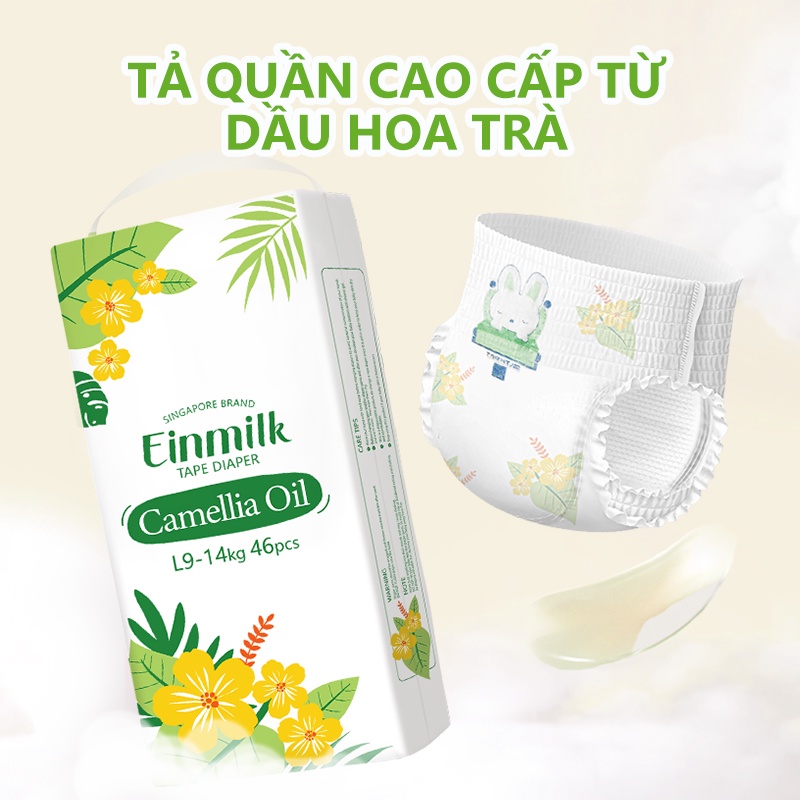 Einmilk.ân ninh Tã EINMILK Camellia cao cấp chiết xuất từ trà hoa dầu