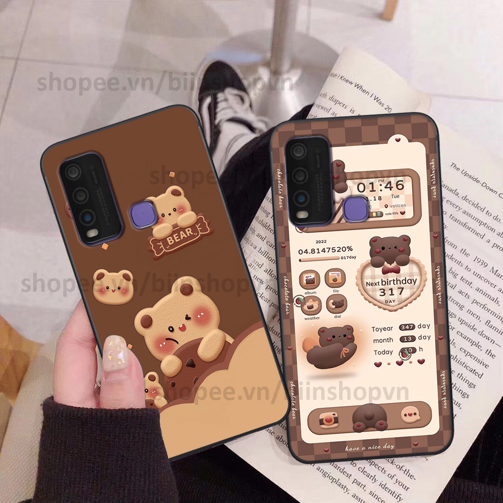 Ốp Vivo Y30 / Y50 in hình gấu chocolate kẹo ngọt siêu đẹp siêu xinh