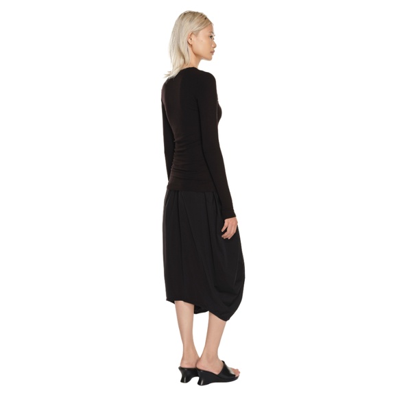 Chân váy thun xếp rũ tạp điểm nhấn Aspirin BLACK PUMPKIN SKIRT