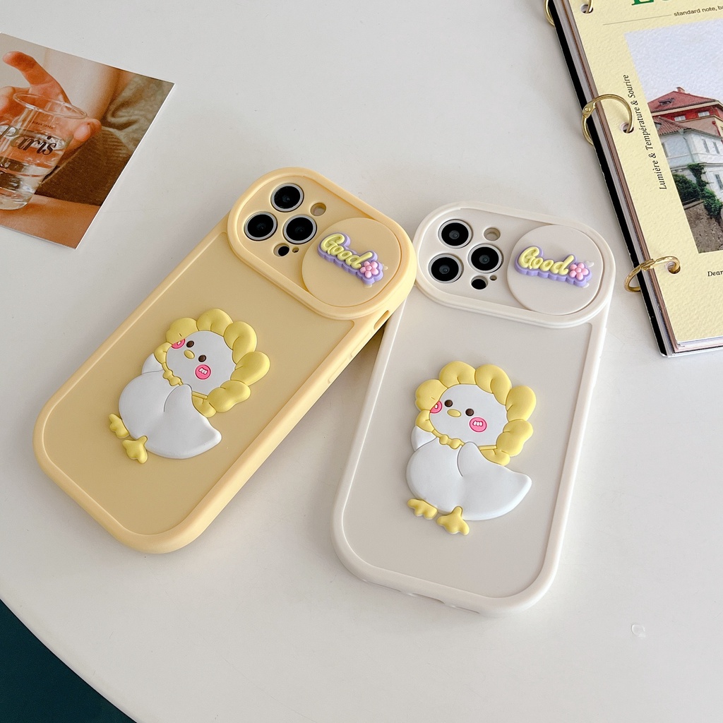 Ốp Điện Thoại Mềm Chống Rơi Họa Tiết Vịt Hoạt Hình Cho iPhone 14 / 13 / 12PRO MAX / 11 / 13PRO MAX