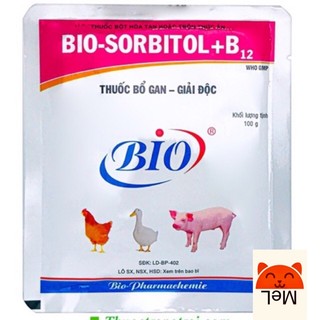 Bio Sorbitol+B12 100gram-Giải độc gan, bổ gan cho gà.