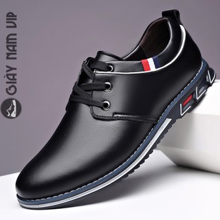 Giày Da Thể Thao Nam Cao Cấp Da Bò Đẹp GIAYNAMVIP Giày Nam Đen Thể Thao Hàn Quốc GNK152
