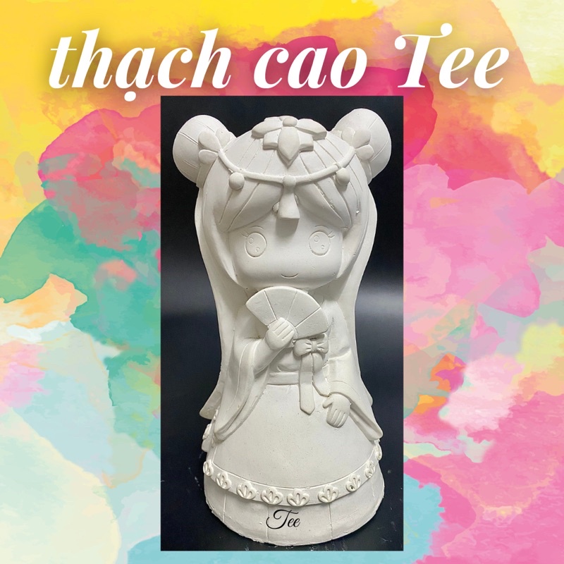 Tượng thạch cao tô màu cổ trang sizeXXL cao cấp ( kèm màu và cọ )