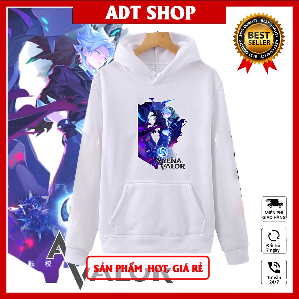 Áo Hoodie Trắng In hình liên quân mobi Nakroth thứ nguyên vệ thần - Flo tinh hệ độc đẹp giá rẻ