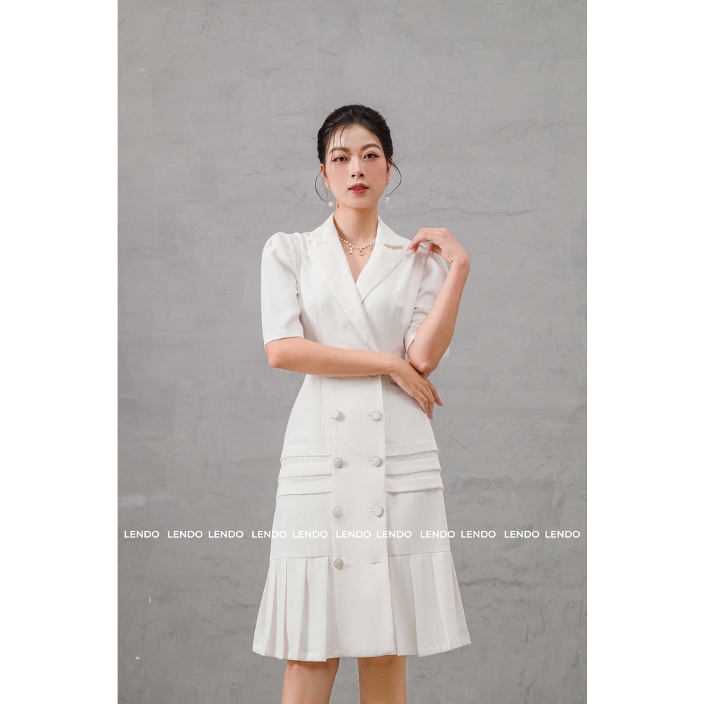Đầm công sở cổ vest LENDO cao cấp V220823