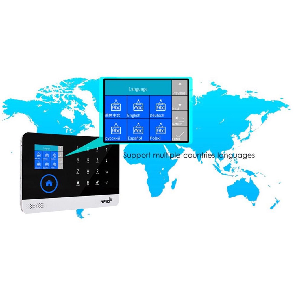 Tuya Hệ Thống Báo Động An Ninh Nhà Thông Minh WIFI+GSM Hỗ Trợ Alexa Googlehome -dc4885