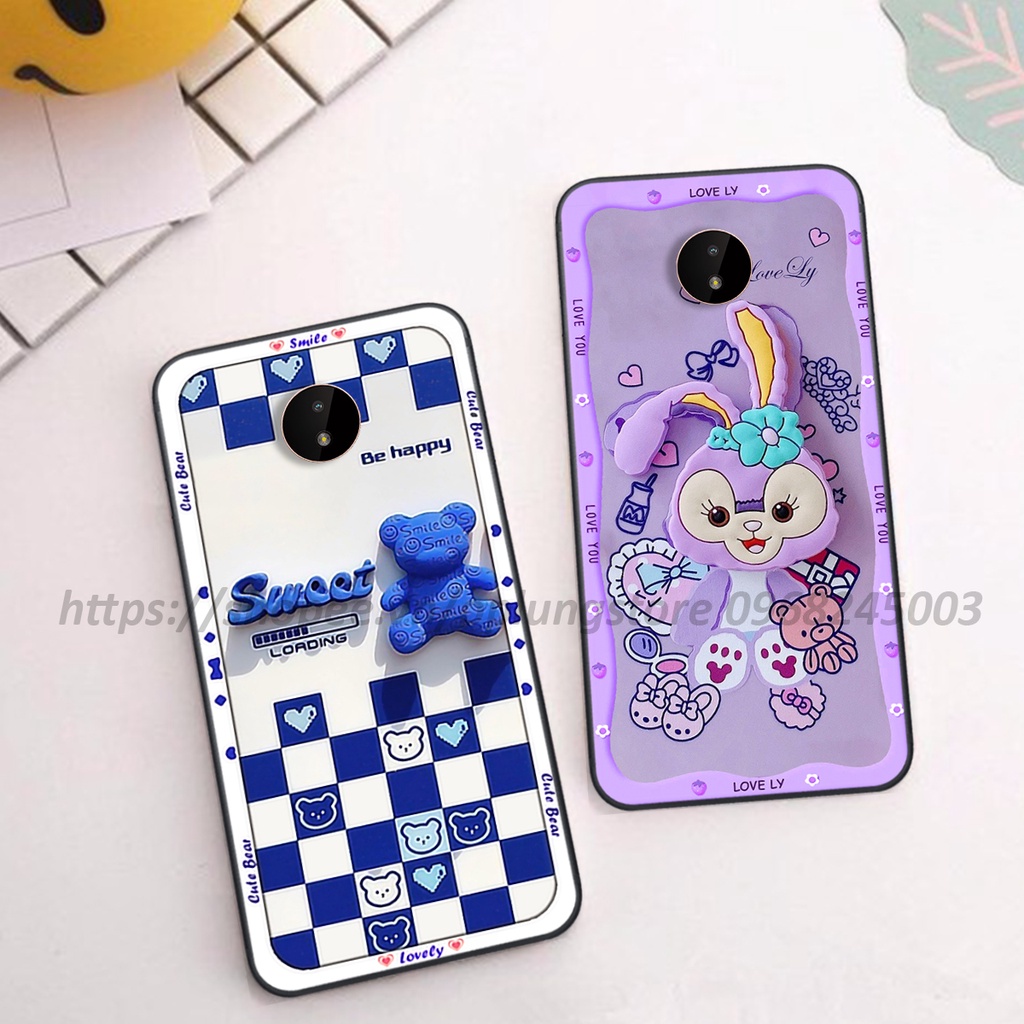 Ốp lưng Nokia C20 / C30 / Nokia 3.4 in hình 3D gấu cute cool ngầu giả nổi.