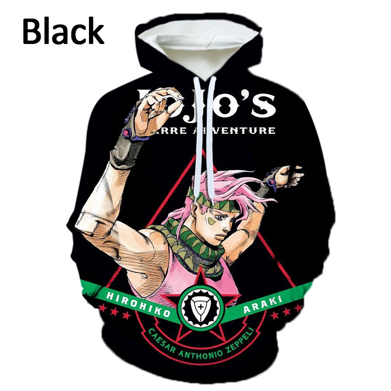 Áo Hoodie Dài Tay In Hình Anime Jojo 'S Bizarre Adventure 3D Thời Trang Thu Đông Dành Cho Nam