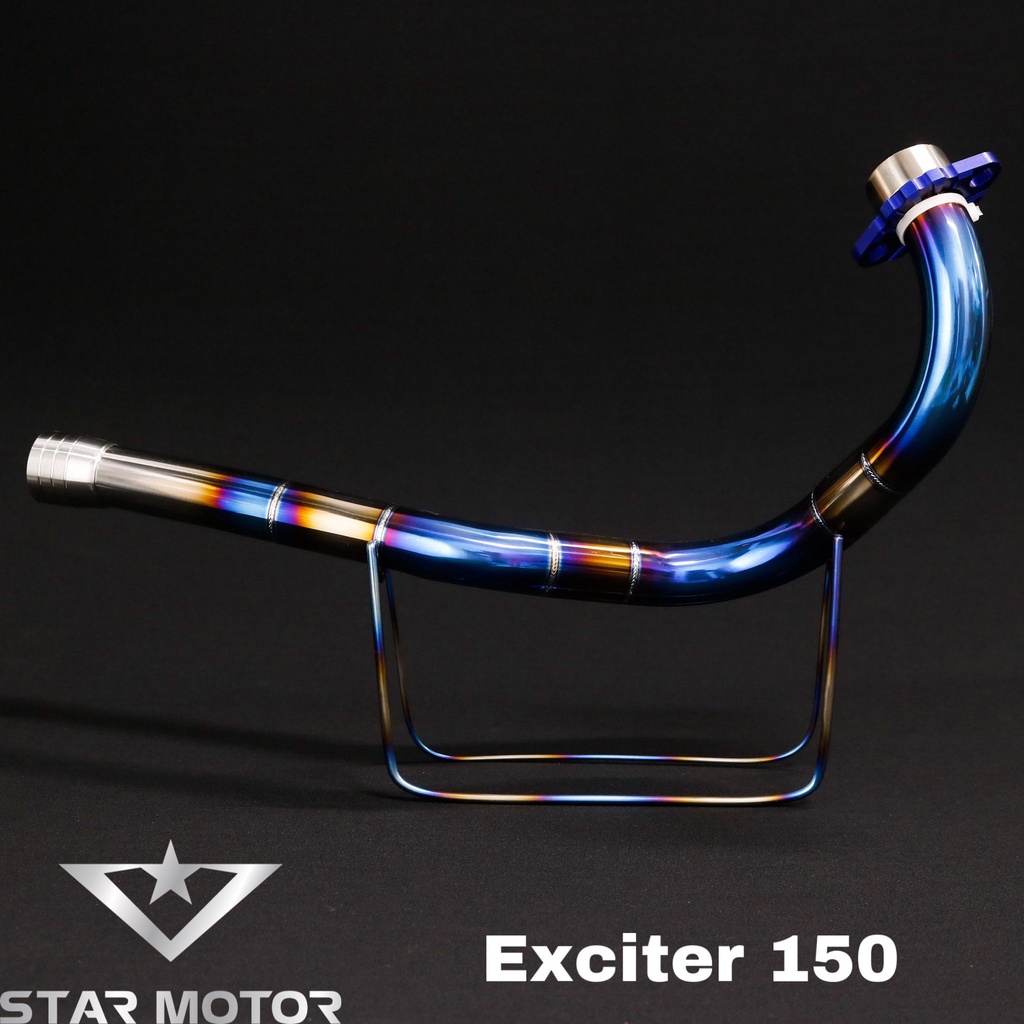 Cổ Pô Titan Exciter 150,155 Tai pát nhôm đúc CNC chuẩn Form xe