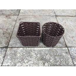 Giỏ/ cốc đựng giấy ăn giả mây hình tròn