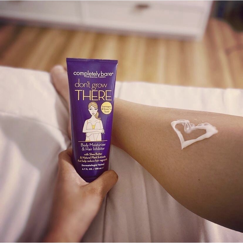 Completely Bare Kem dưỡng ẩm và ức chế mọc lông body Completely Bare Don't Grow There Body Moisturizer & Hair
