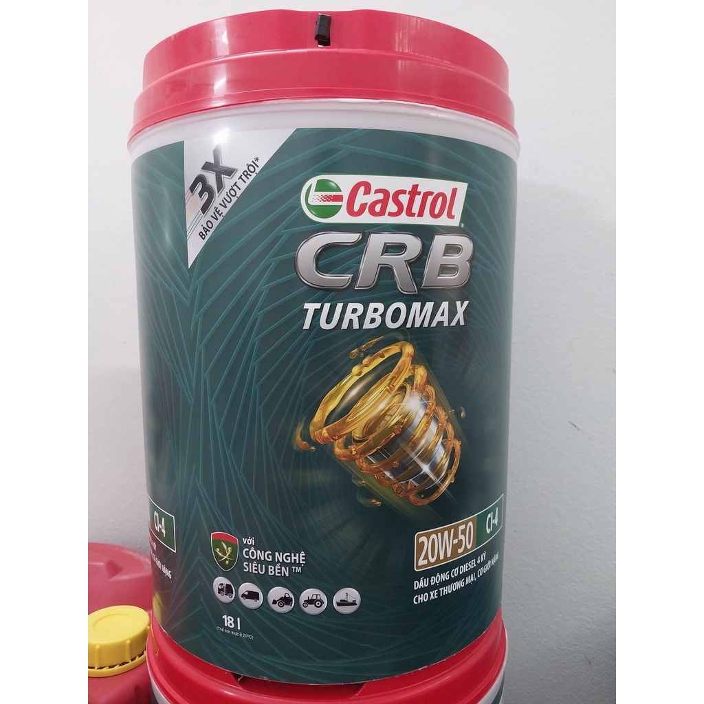 Dầu nhớt Castrol CRB turbomax 20w50 18Lít Chính hãng
