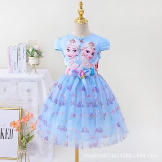 Váy đầm công chúa Elsa dễ thương cho bé gái 3-8 tuổi