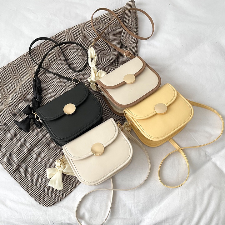 THANH LÝ LỖ ĐỒNG GIÁ 50k - Túi đeo chéo nữ đẹp da mềm, cute đi chơi-Túi Mini cúc Tròn -May viền - TX64