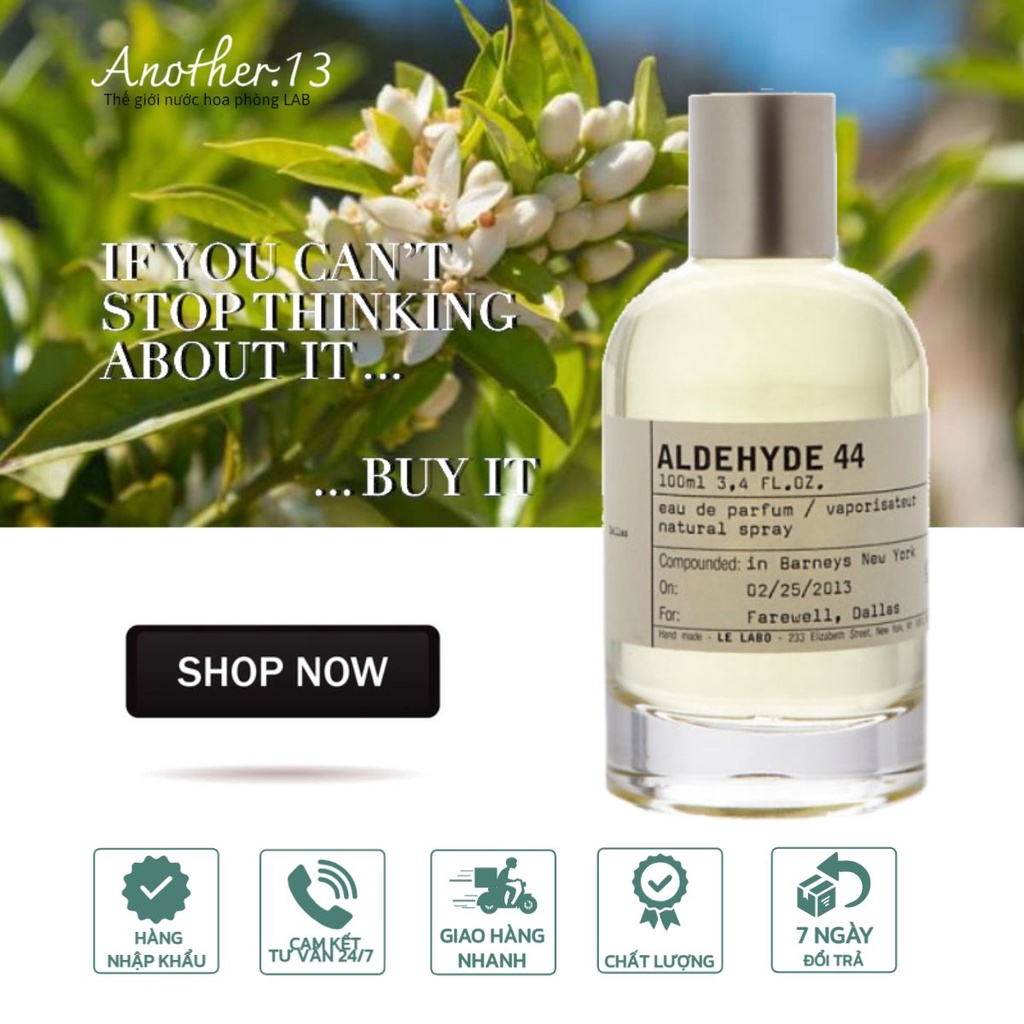 ⁂︎ 10ml┊Nước Hoa Phòng Lab ʟ ᴇ ʟ ᴀ ʙ ᴏ - Aldehyde 44 / EDP