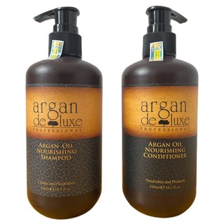 Cặp dầu gội xả phục hồi tóc hư tổn Argan Deluxe 300mlx2