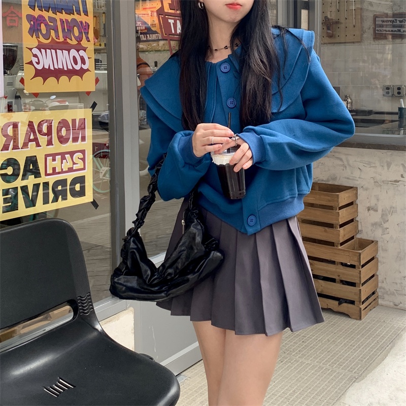 Áo Khoác Sweater Dáng Rộng Cổ Búp Bê Thời Trang Mùa Thu Mới Cho Nữ