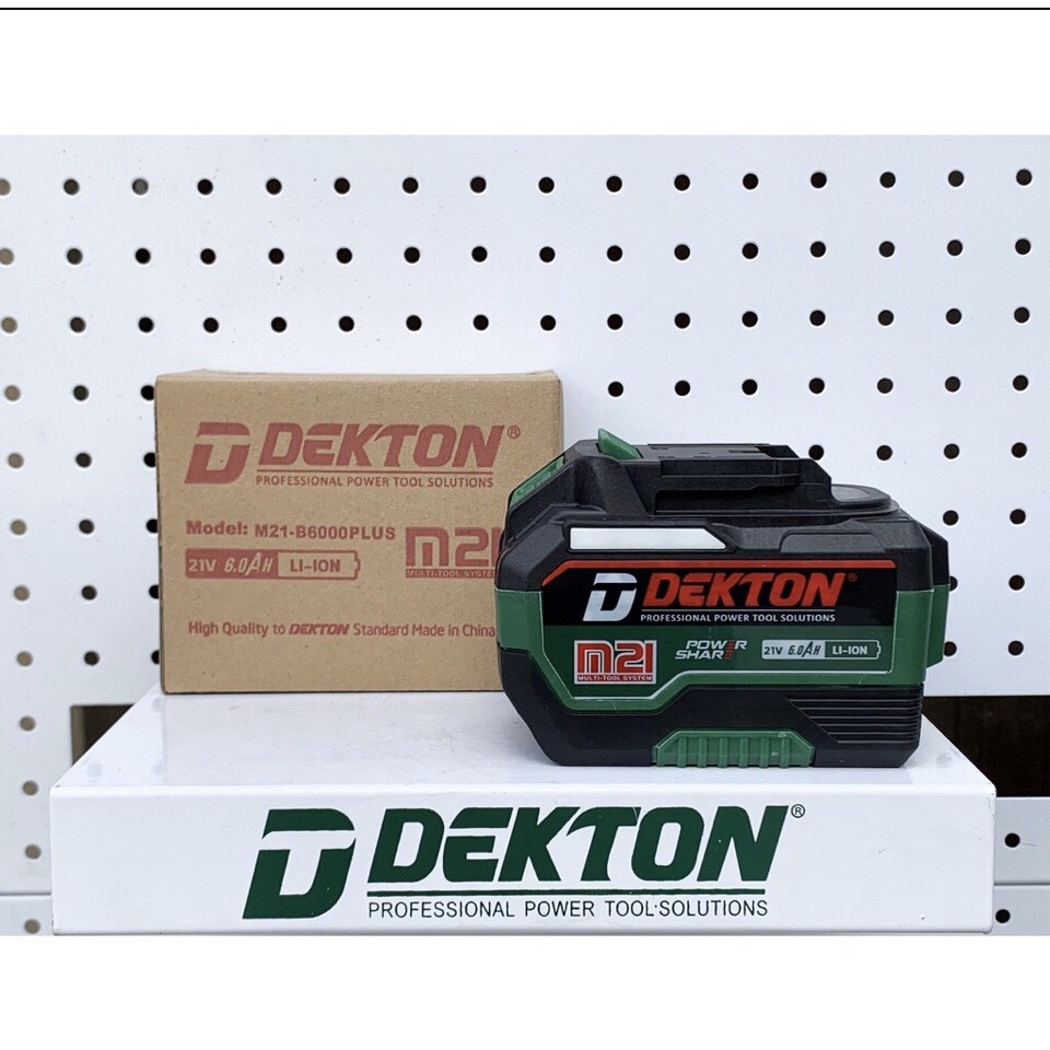 PIN DEKTON 6AH MẪU MỚI SỬ DỤNG CHÂN PIN THÔNG DỤNG MAKITA M21-B6000PLUS