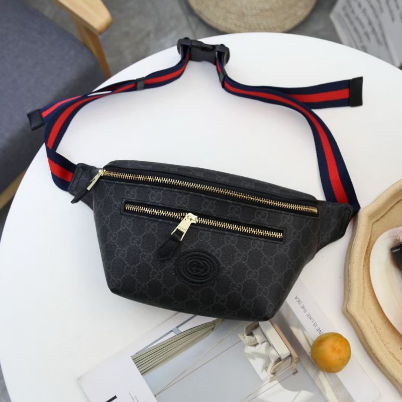 Túi đeo bụng G.C logo sz26cm da thật 2 màu fullbox