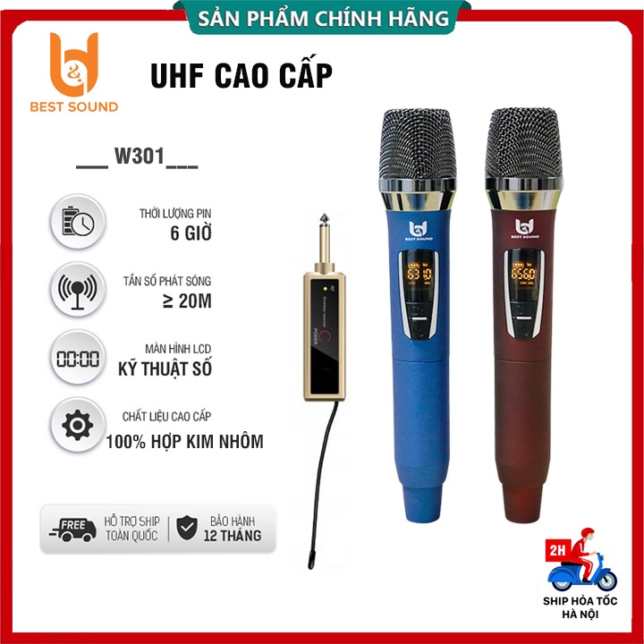 Bộ Micro không dây karaoke chuyên nghiệp B&D U-W301 | V-W108 | W003V | W003A - Bảo hành 12 Tháng (1 đổi 1) | BigBuy360 - bigbuy360.vn