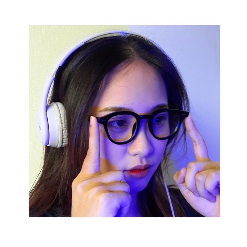 Gọng kính cận thời trang nữ nam phong cách Hàn Quốc mắt tròn cá tính màu sắc thời thượng chống UV400 và tia bức xạ 103