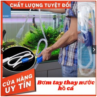 Bơm tay thay nước hồ cá