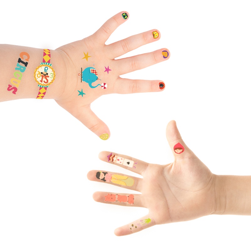 Bộ Đồ Chơi Hình Xăm Tạm Thời và Hình Dán Móng tay An Toàn Cho Trẻ Temporary Tattoos Mideer - CleverKids