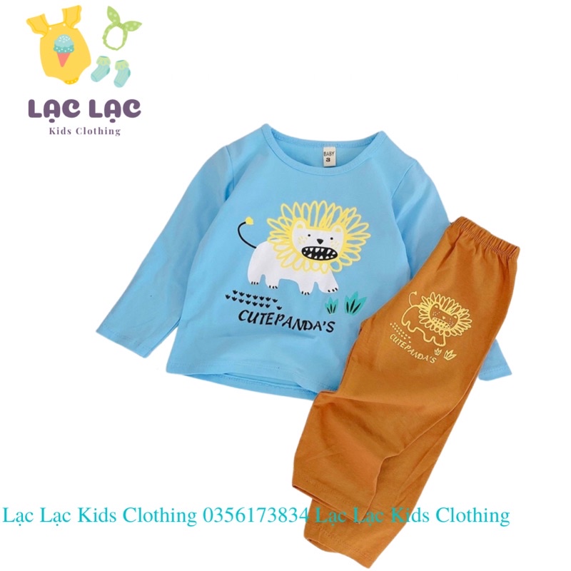 Bộ dài tay thu đông mỏng cho bé trai bé chất thun lạnh loại 1 nhiều màu sắc, hình in sắc nét size 8-20kg