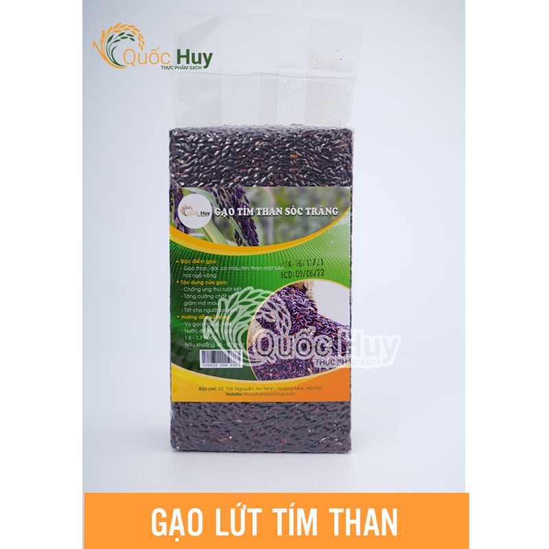 Gạo lưt tím than sóc Trăng _ gạo cho ngươi ăn kiêng tiểu đuong hck 1kg