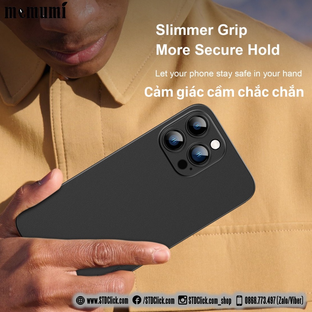 ỐP LƯNG IPHONE 14 PRO MAX MEMUMI MỎNG LỤA CHÍNH HÃNG