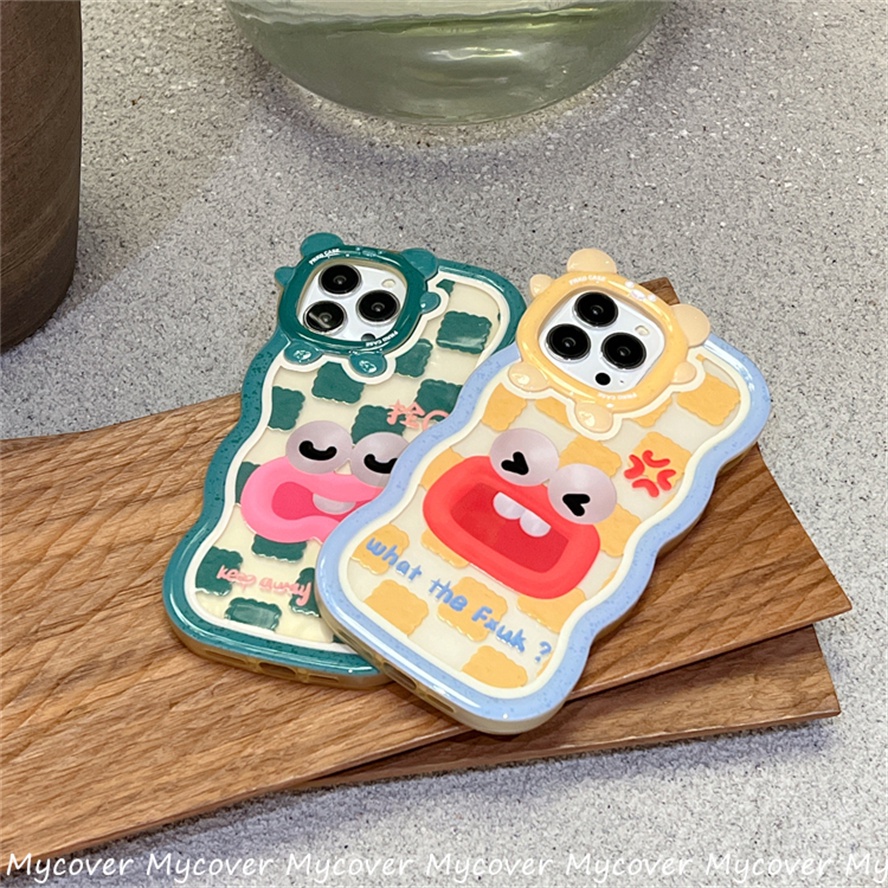 Ốp Điện Thoại Silicon Chống Sốc Họa Tiết Quái Vật Vui Nhộn Cho iPhone 11 12 13 14 Pro Max X Xr Xs 8 7 6 Plus SE 2020